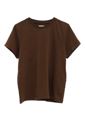 KHAITE short-sleeve crew-neck T-shirt - 918 BARK BROWN