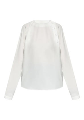 Emporio Armani button-detail raglan-sleeves blouse - White