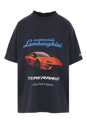 Balenciaga Lamborghini-print crew-neck T-shirt - Black