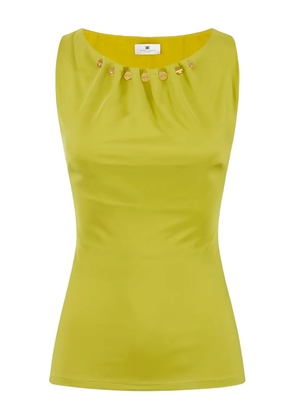 Elisabetta Franchi button-detail sleeveless top - Green