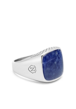 Nialaya Jewelry dumortierite signet ring - Silver