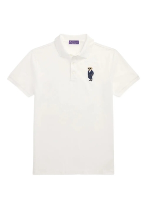 Ralph Lauren Purple Label embroidered polo shirt - White