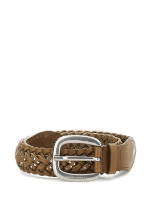 Golden Goose braided leather belt - Brown