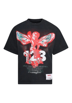 RRR123 graphic-print T-shirt - Black