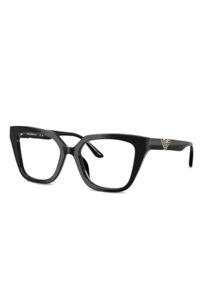 Emporio Armani geometric logo glasses - Black