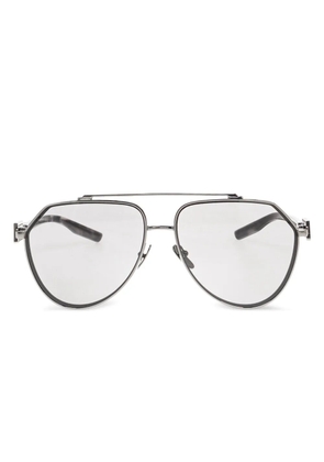 Dolce & Gabbana Eyewear logo-plaque sunglasses - Silver