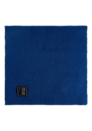 Versace Jeans Couture ribbed logo scarf - Blue