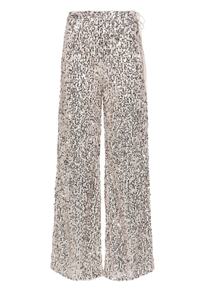 ROTATE BIRGER CHRISTENSEN Net sequin straight-leg trousers - Neutrals