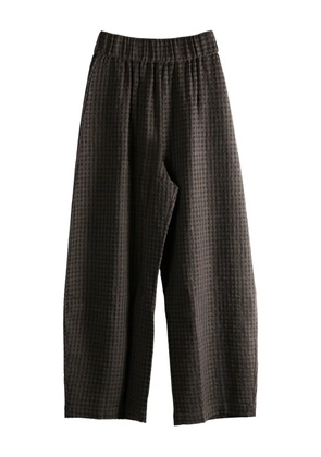 Cortana jacquard checks trousers - Brown
