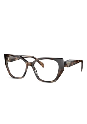 Prada Eyewear geometric-frame glasses - Brown