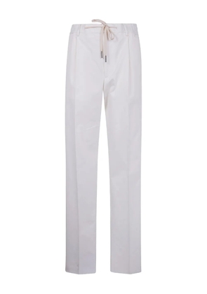 Tagliatore cotton straight-leg trousers - White