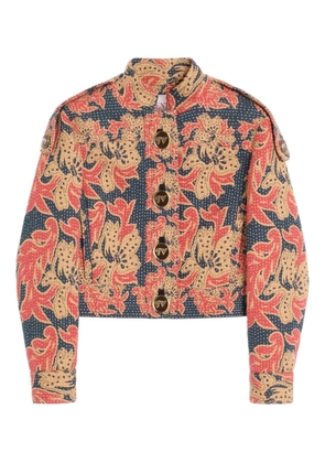 Valentino Garavani Apres L'Hiver jacquard caban jacket - Blue
