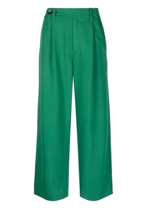 Proenza Schouler White Label Drapey Suiting wide-leg tailored trousers - Green