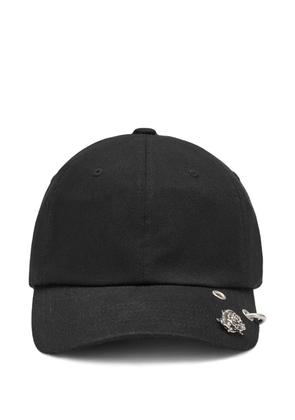 We11done rose-embellishment baseball cap - Black