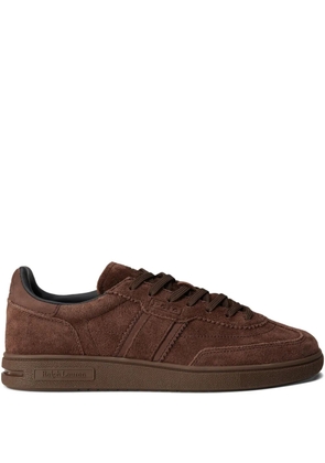 Polo Ralph Lauren logo-detail suede sneakers - Brown