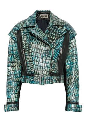 MITILIANE COUTURE embossed leather jacket - Green