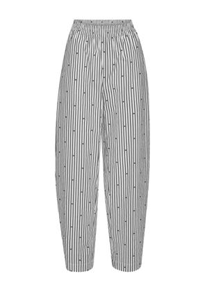 ROTATE BIRGER CHRISTENSEN striped elasticated-waistband trousers - White