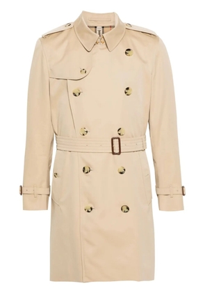 Burberry double-breasted cotton trench coat - Neutrals