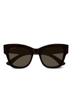 Gucci Eyewear butterfly-frame sunglasses - Brown