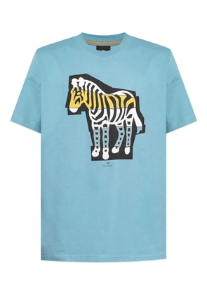 PS Paul Smith Zebra Cutout-print T-shirt - Blue
