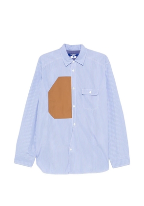 Junya Watanabe MAN panelled striped shirt - Blue
