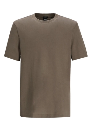 BOSS crew-neck t-shirt - Brown