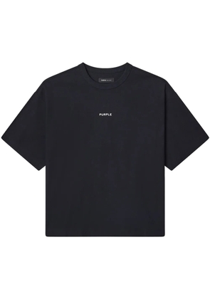 Purple Brand logo-print cotton t-shirt - Black
