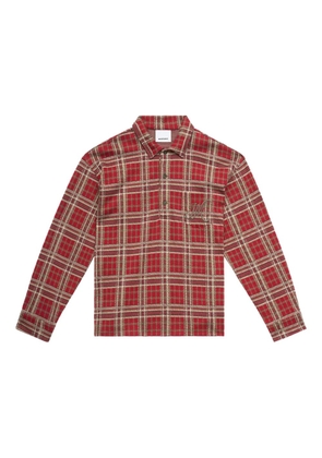 MARANT plaid embroidered polo shirt