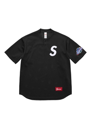 Supreme S Logo Henley top - Black