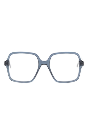 Alexander McQueen Eyewear geometric-frame glasses - Blue