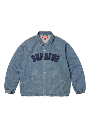Supreme logo-embroidered jacket - Blue