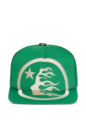 HELLSTAR logo trucker snapback hat - Green