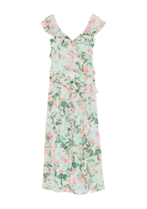 ELIZA J ruffled floral maxi dress - Green