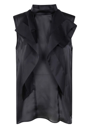 sacai ruffled top - Black