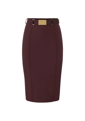 Elisabetta Franchi belted pencil midi skirt - Brown