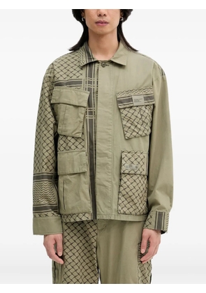 Neighborhood patterned-pocket jacket - Green