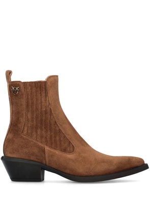 PINKO suede cowboy boots - Brown
