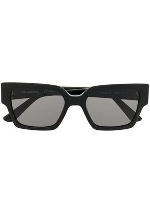 Karl Lagerfeld logo-print square-frame sunglasses - Black