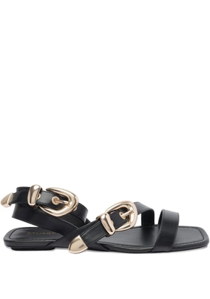 Stuart Weitzman leather flat sandals - Black