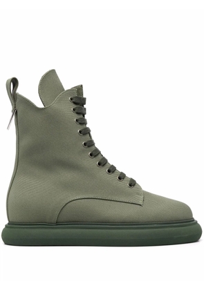 The Attico Selene platform-sole mid-calf boots - Green
