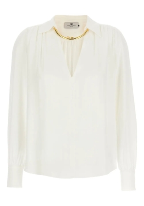 Elisabetta Franchi removable-necklace blouse - White