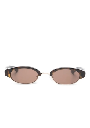 Alexander McQueen Eyewear oval-frame sunglasses - Brown