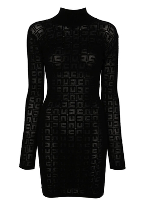 Elisabetta Franchi logo-jacquard mini dress - Black