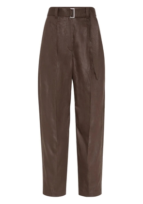 Brunello Cucinelli belted trousers - Brown
