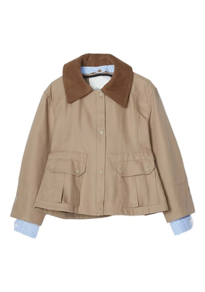 3.1 Phillip Lim spread-collar front-pocket jacket - Neutrals