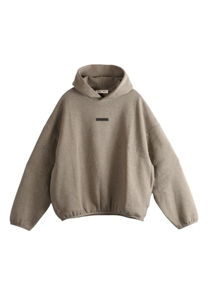 FEAR OF GOD ESSENTIALS logo-patch hoodie - Brown