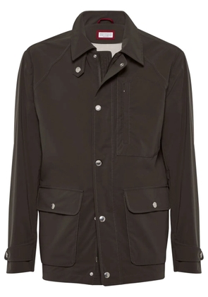 Brunello Cucinelli raglan-sleeve field jacket - Brown