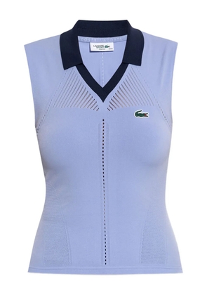 Lacoste sleeveless knitted polo top - Blue