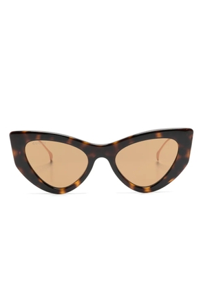 Gucci Eyewear tortoiseshell-effect cat-eye sunglasses - Brown