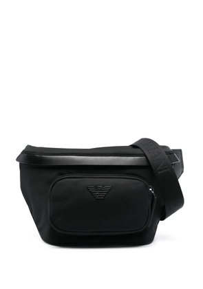 Emporio Armani logo-plaque belt bag - Black